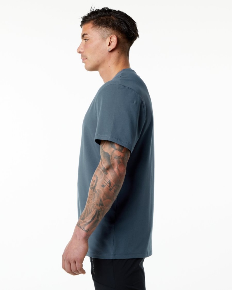 Alphalete Classic Tee Skjorte Herre Blå | KIFSBR-352