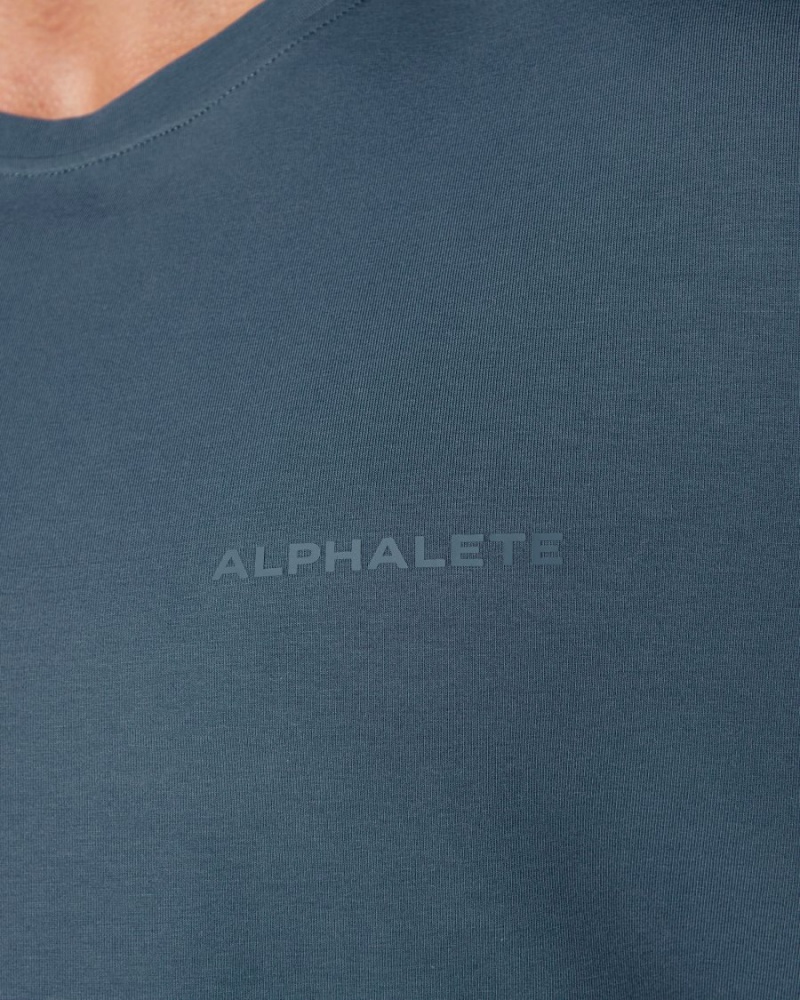 Alphalete Classic Tee Skjorte Herre Blå | KIFSBR-352