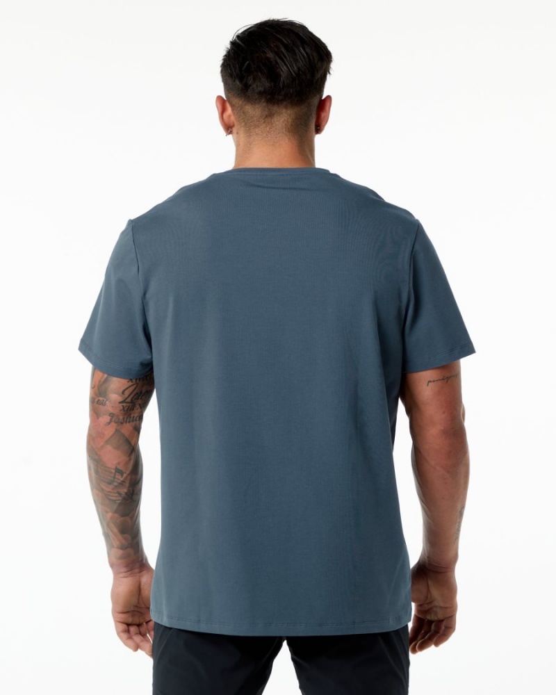 Alphalete Classic Tee Skjorte Herre Blå | KIFSBR-352