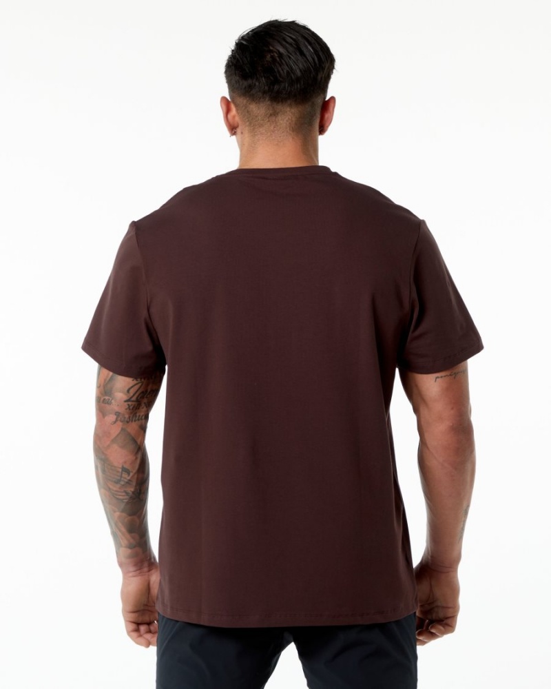 Alphalete Classic Tee Skjorte Herre Burgunder | VGYIRH-975