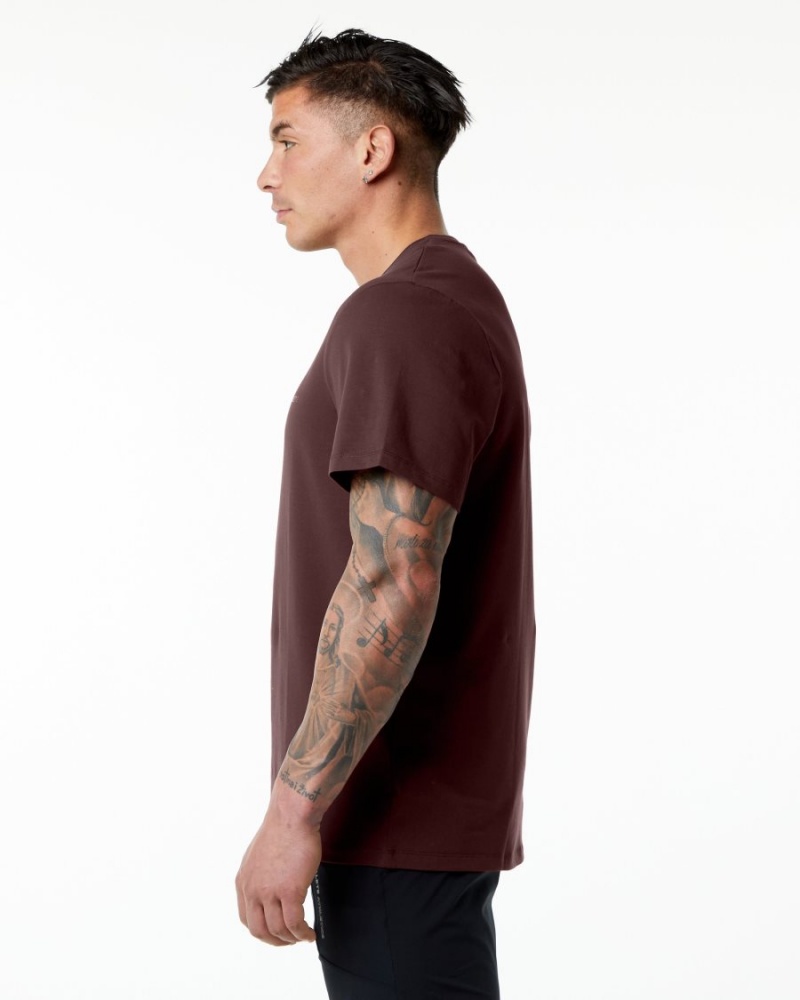 Alphalete Classic Tee Skjorte Herre Burgunder | VGYIRH-975