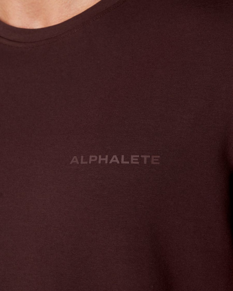 Alphalete Classic Tee Skjorte Herre Burgunder | VGYIRH-975