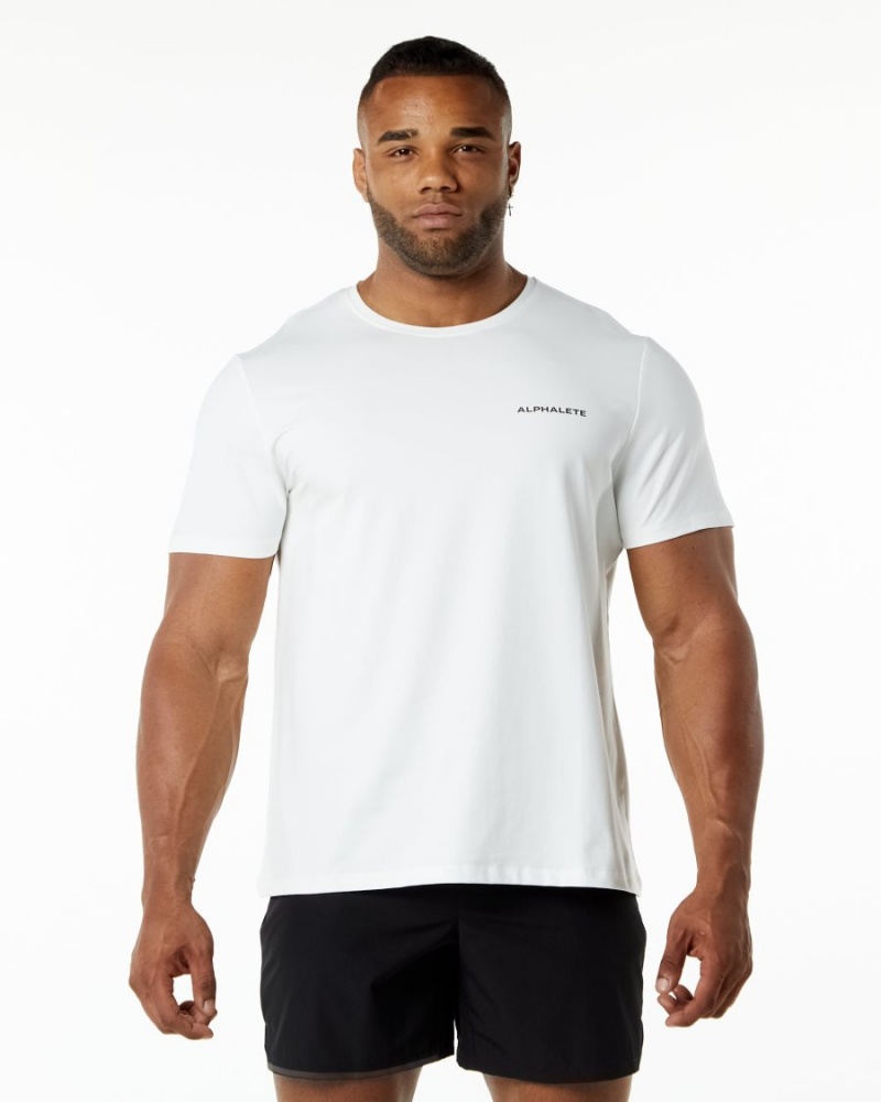 Alphalete Classic Tee Skjorte Herre Hvite | UBHFGZ-098