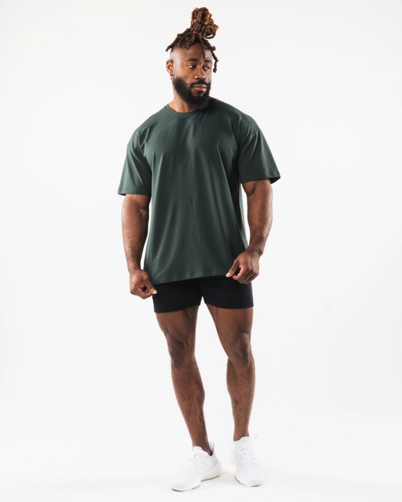 Alphalete Collegiate Tee Skjorte Herre Evergreen | UVSLOW-934