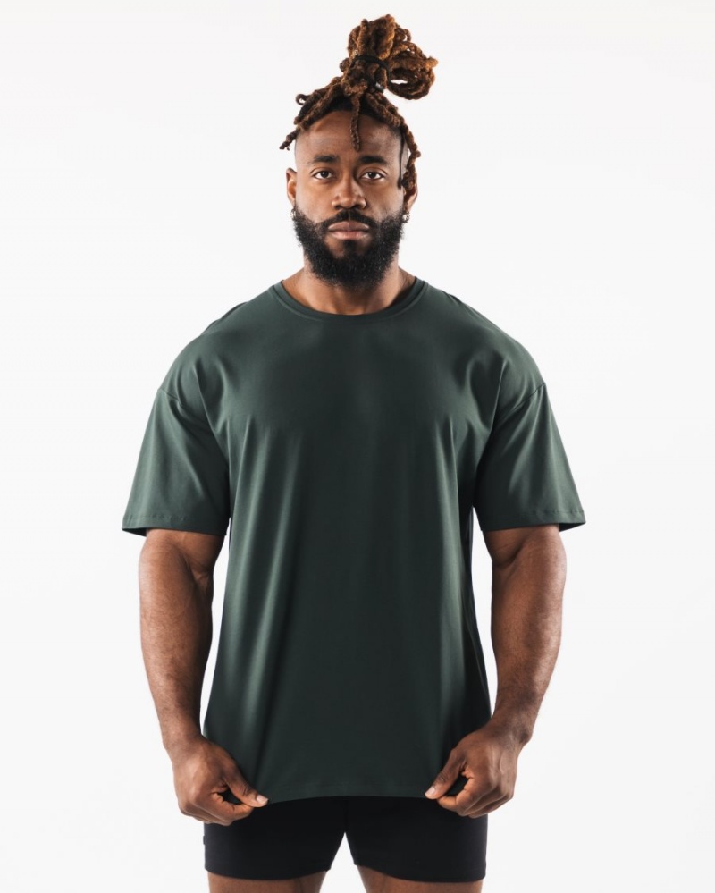 Alphalete Collegiate Tee Skjorte Herre Evergreen | UVSLOW-934