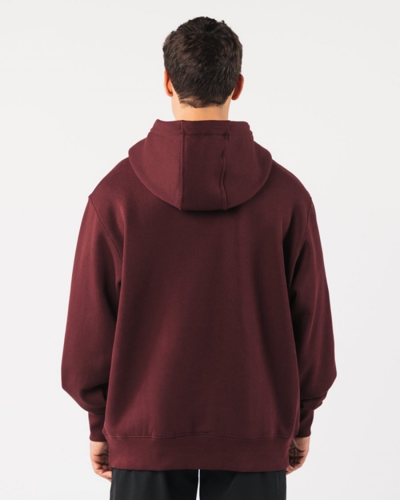 Alphalete Core Hoodie Hettegenser Herre Sangria | UWGTEO-840