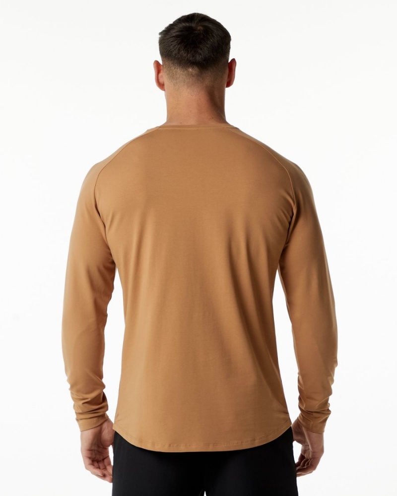 Alphalete Dynasty LS Tee Skjorte Herre Rust | JGIHLA-401