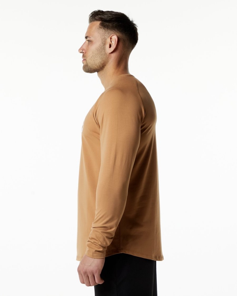 Alphalete Dynasty LS Tee Skjorte Herre Rust | JGIHLA-401