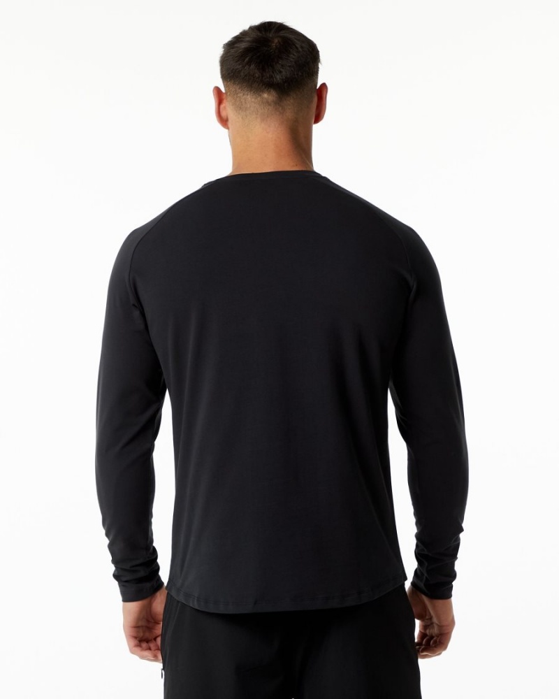 Alphalete Dynasty LS Tee Skjorte Herre Svarte | VCWGSR-213