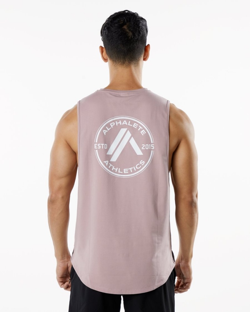 Alphalete Dynasty Tank Singlet Herre Mauve | OMWFSH-069