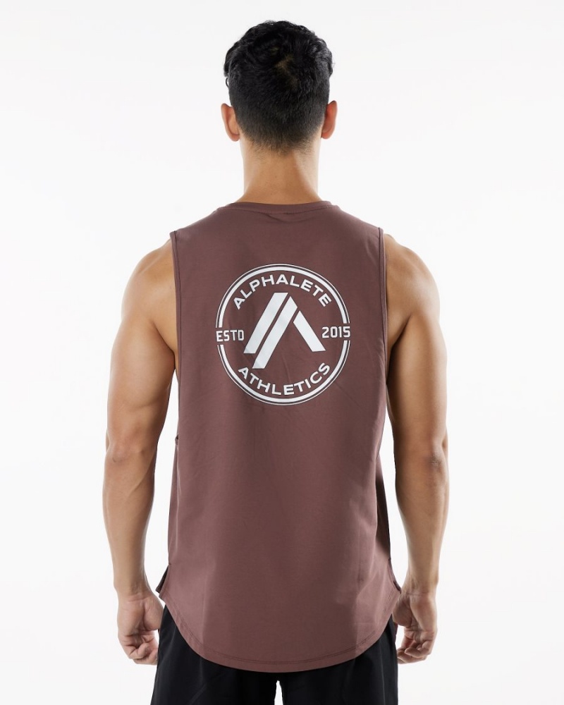 Alphalete Dynasty Tank Singlet Herre Merlot | GEHRFJ-403