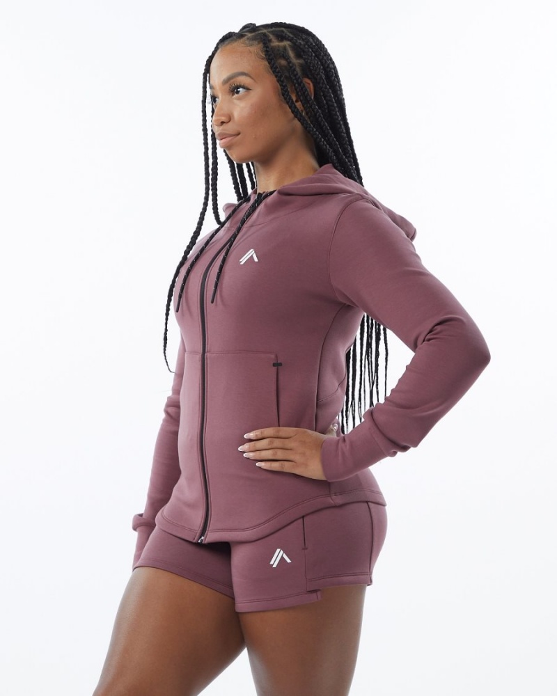 Alphalete ELMTS Atletiske Jacket Jakker Dame Mauve | OISBTD-283