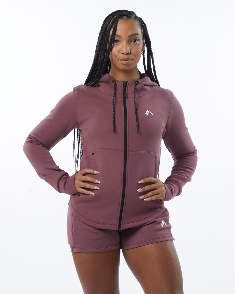 Alphalete ELMTS Atletiske Jacket Jakker Dame Mauve | OISBTD-283