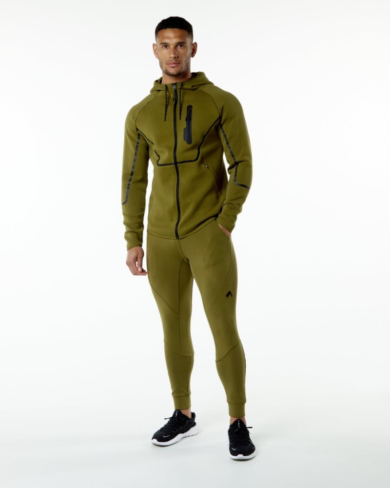 Alphalete ELMTS Atletiske Jacket Jakker Herre Moss | CATKFX-342