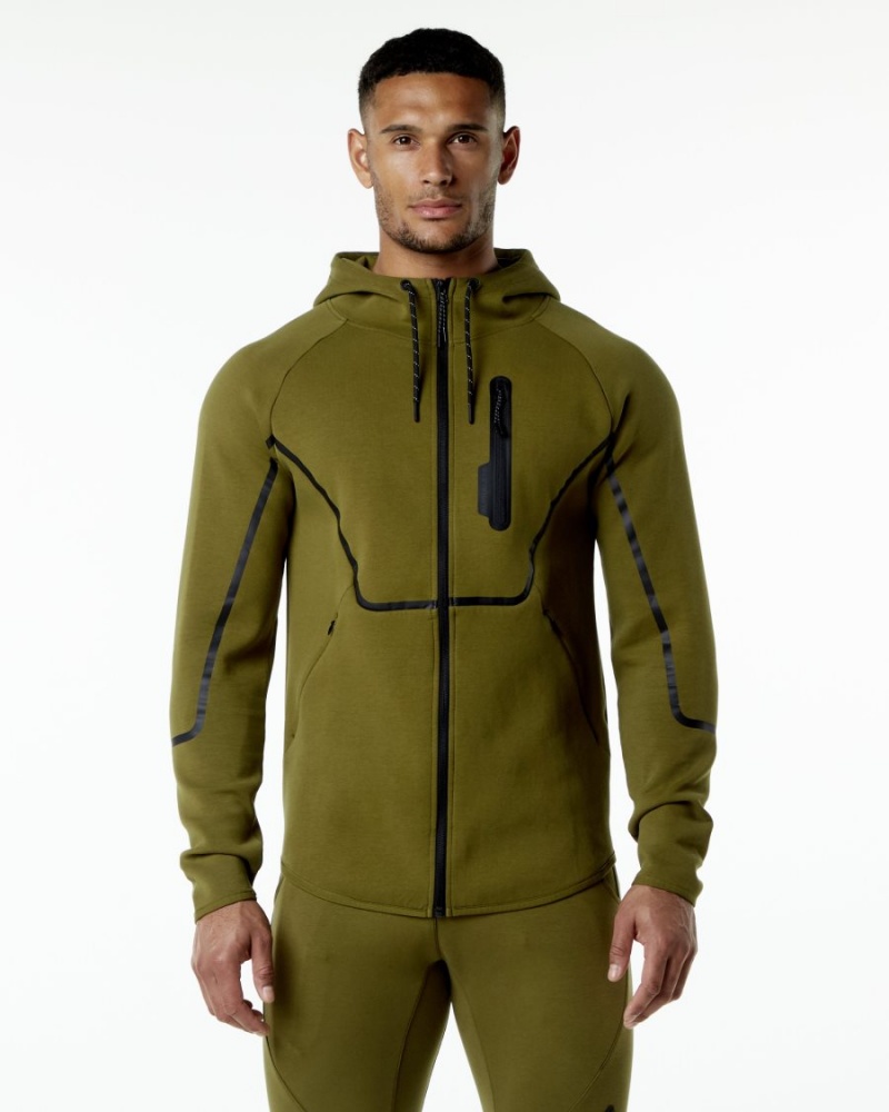 Alphalete ELMTS Atletiske Jacket Jakker Herre Moss | CATKFX-342