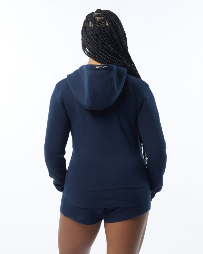 Alphalete ELMTS Atletiske Jacket Jakker Dame Marineblå | EWYATS-325