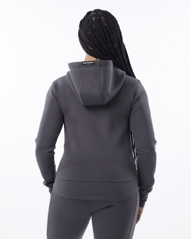 Alphalete ELMTS Atletiske Jacket Jakker Dame Charcoal | YESCIQ-904