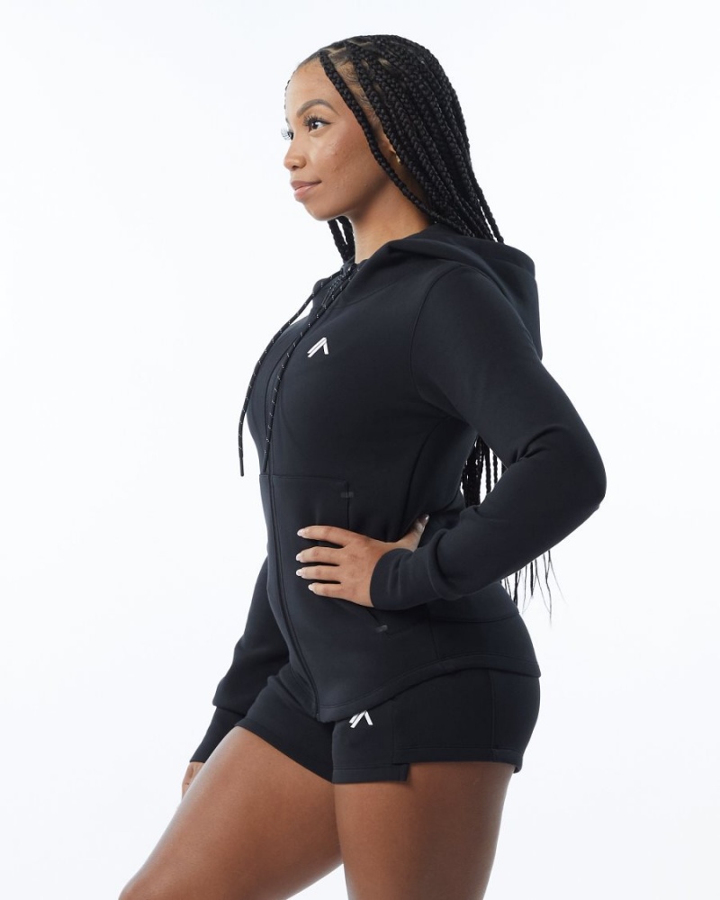 Alphalete ELMTS Atletiske Jacket Jakker Dame Svarte | YAKCVW-537