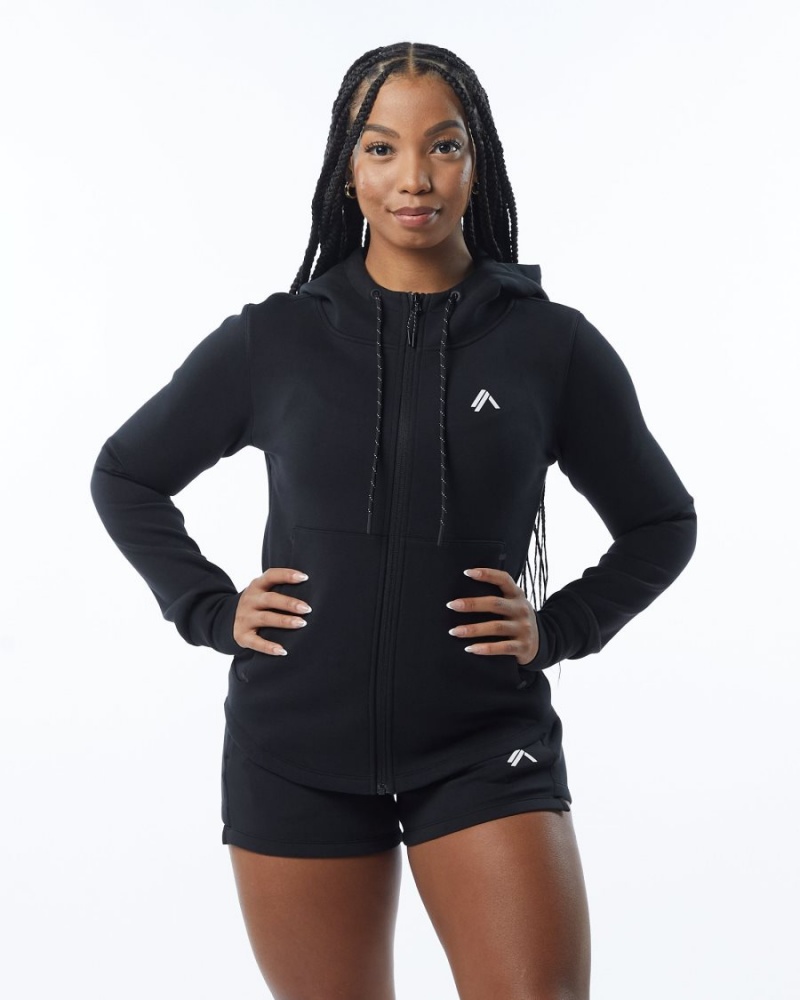 Alphalete ELMTS Atletiske Jacket Jakker Dame Svarte | YAKCVW-537