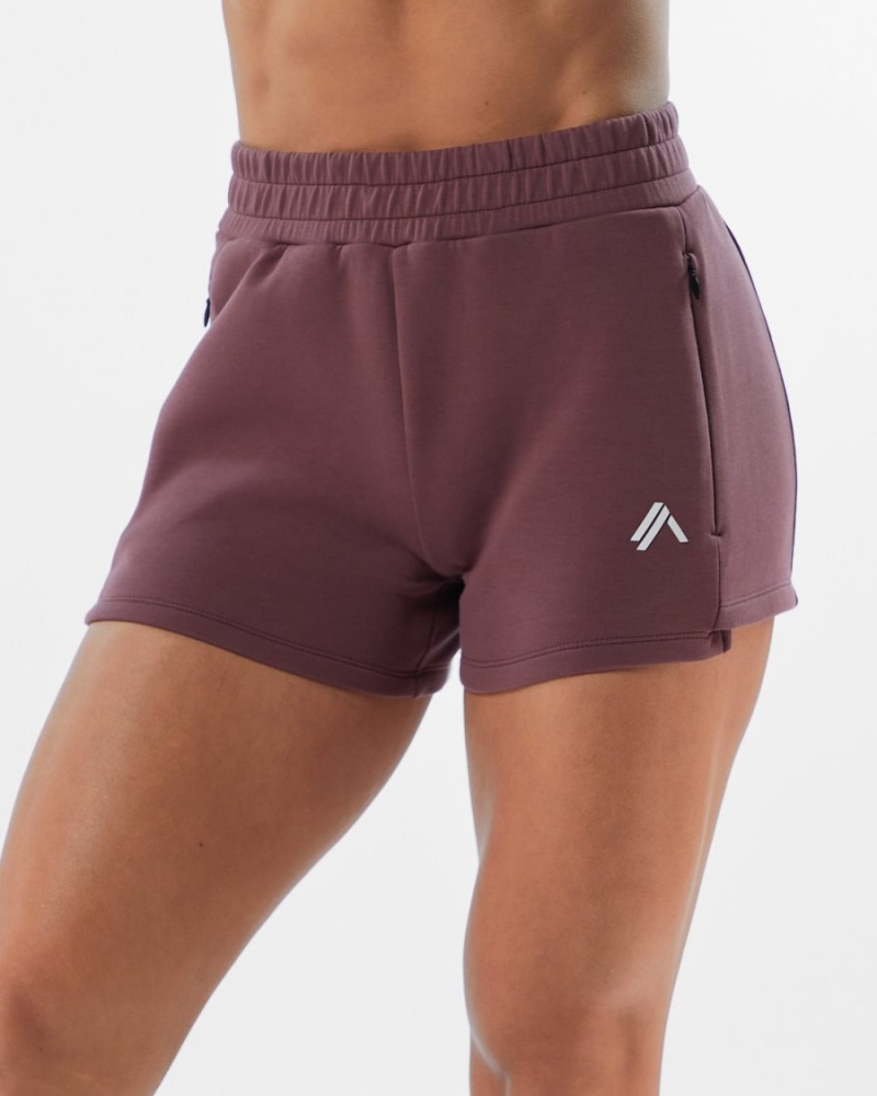 Alphalete ELMTS Atletiske Kort 3.5" Shorts Dame Mauve | MPGDAN-834