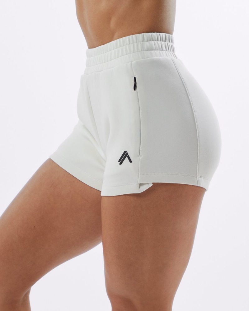 Alphalete ELMTS Atletiske Kort 3.5" Shorts Dame Pisket Krem | SKRYDG-045