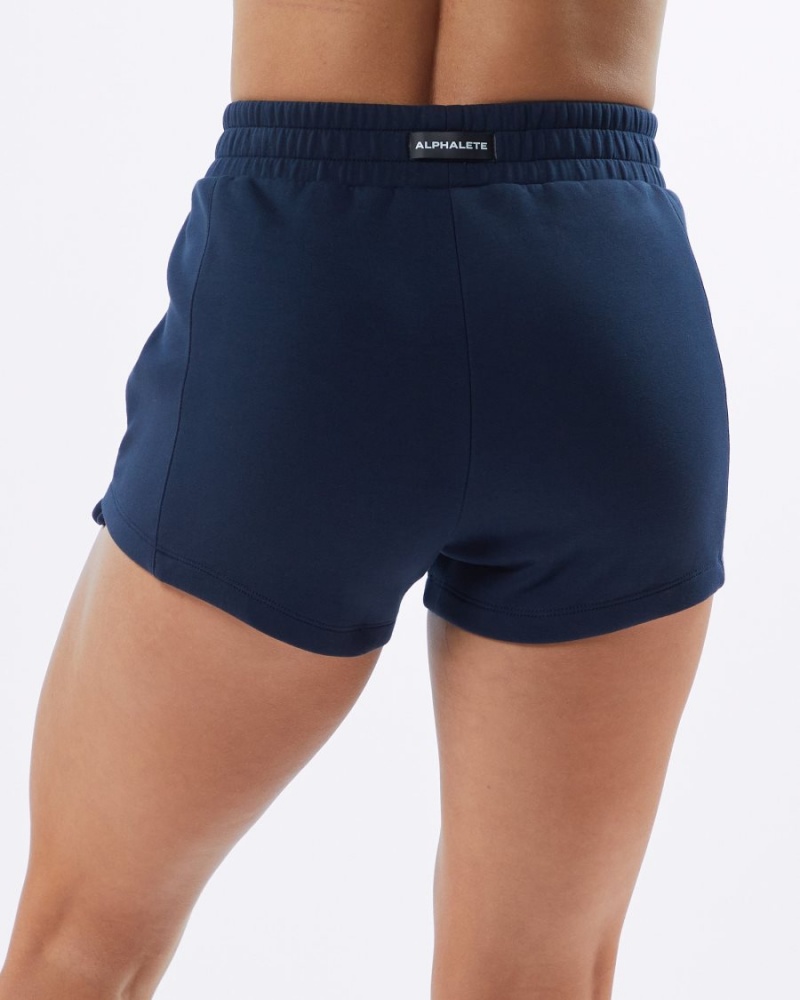 Alphalete ELMTS Atletiske Kort 3.5" Shorts Dame Marineblå | YRZBUP-749