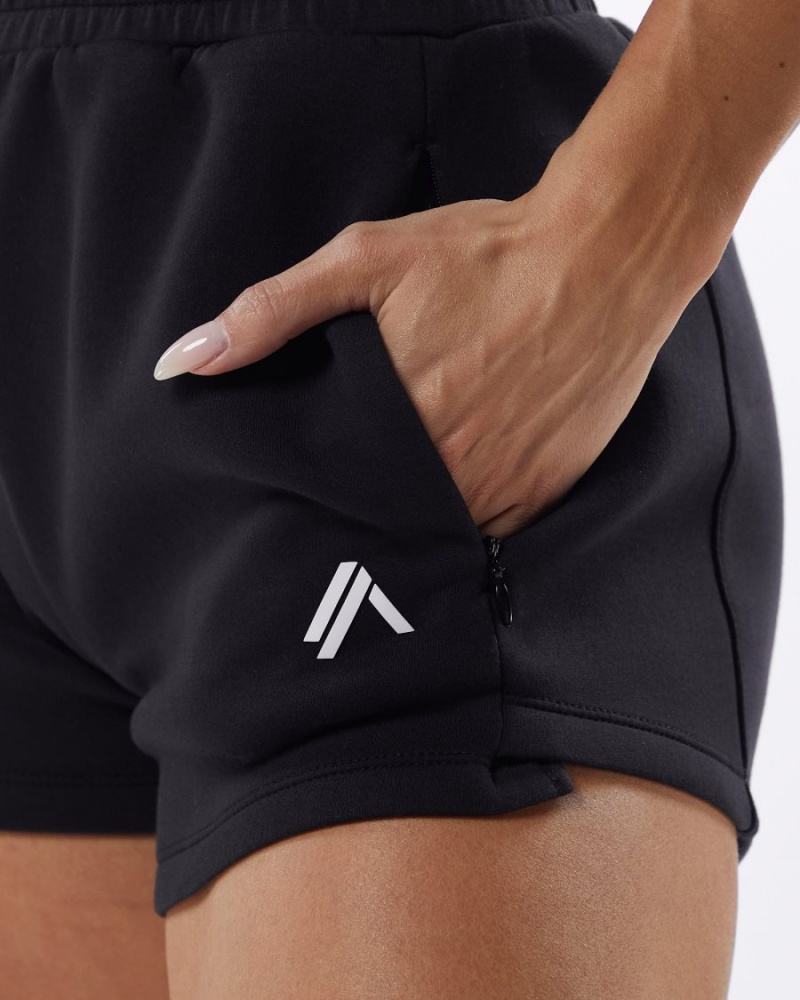 Alphalete ELMTS Atletiske Kort 3.5" Shorts Dame Svarte | RYZJWF-689