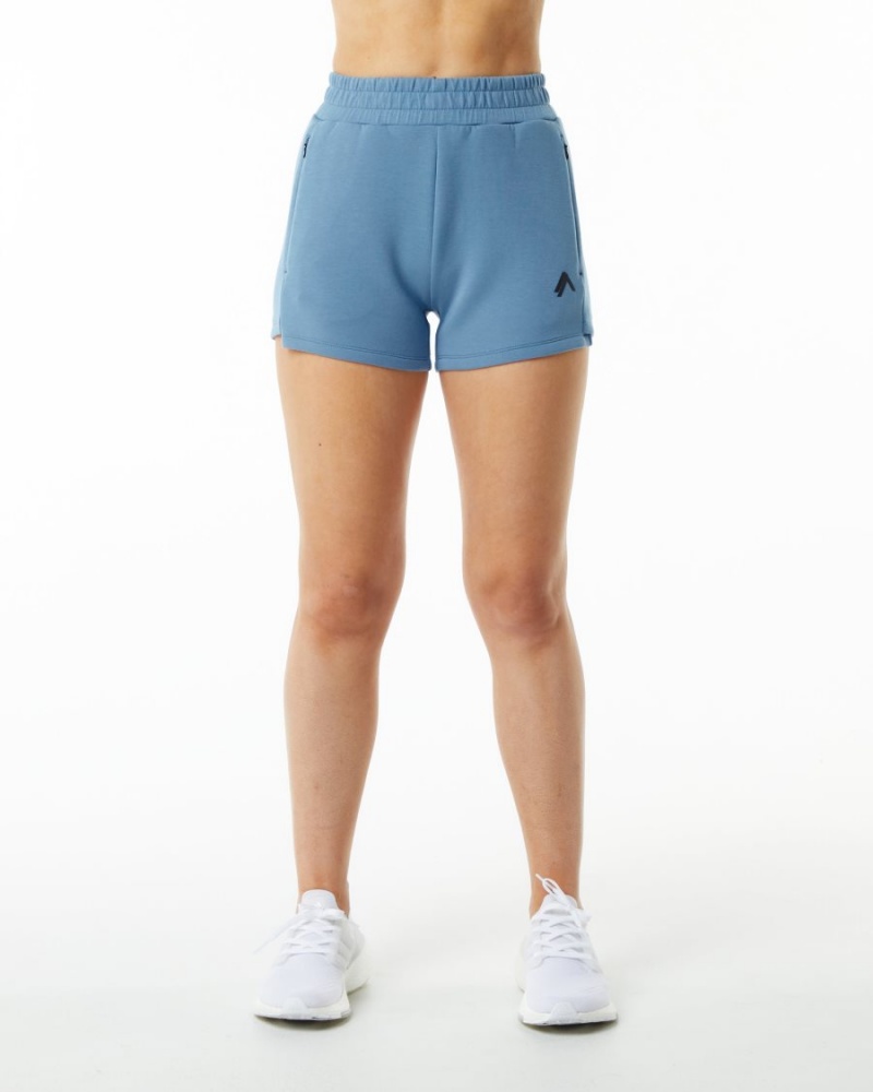 Alphalete ELMTS Atletiske Kort 3.5" Shorts Dame Blå | XBZCQA-705