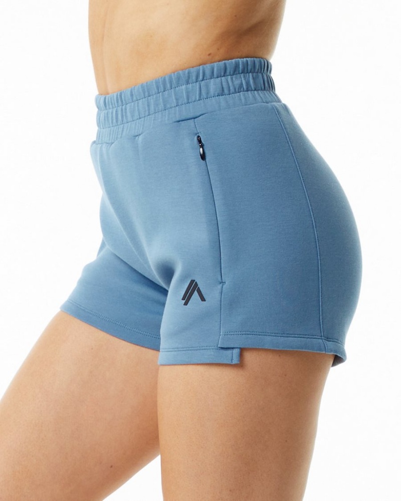 Alphalete ELMTS Atletiske Kort 3.5" Shorts Dame Blå | XBZCQA-705