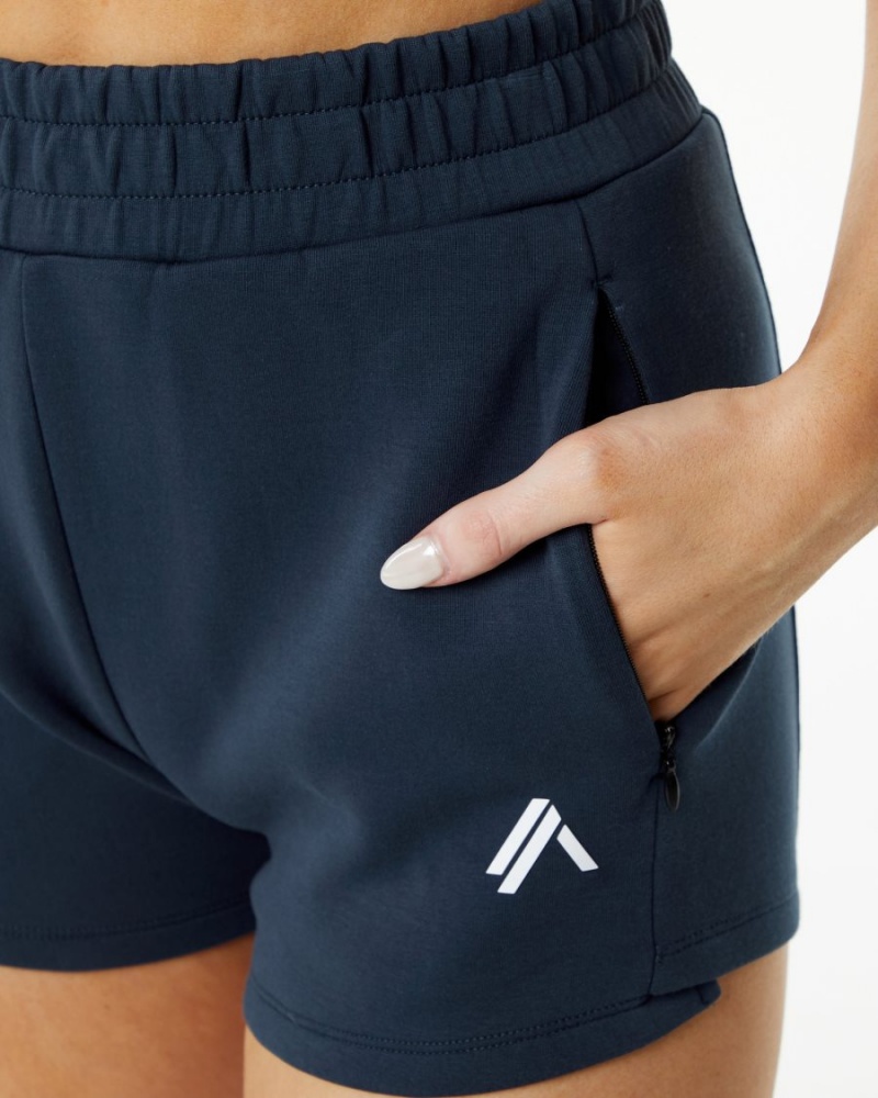 Alphalete ELMTS Atletiske Kort 3.5" Shorts Dame Marineblå | AXCKHR-128