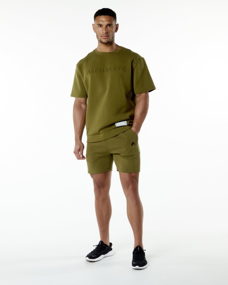 Alphalete ELMTS Atletiske Kort 6" Shorts Herre Moss | QDMWAH-907