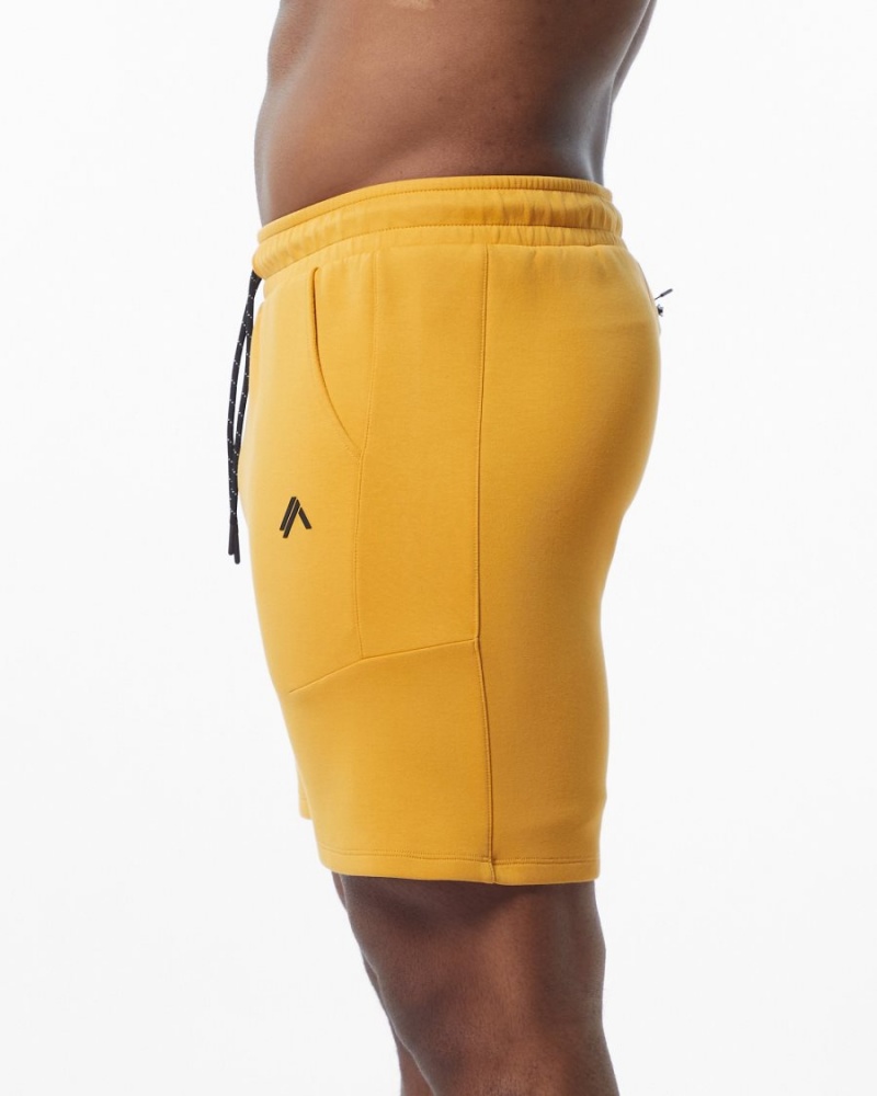 Alphalete ELMTS Atletiske Kort 6" Shorts Herre Gul | GZOKNX-530