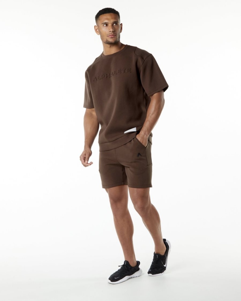 Alphalete ELMTS Atletiske Kort 6" Shorts Herre Brune | PVEHSO-487