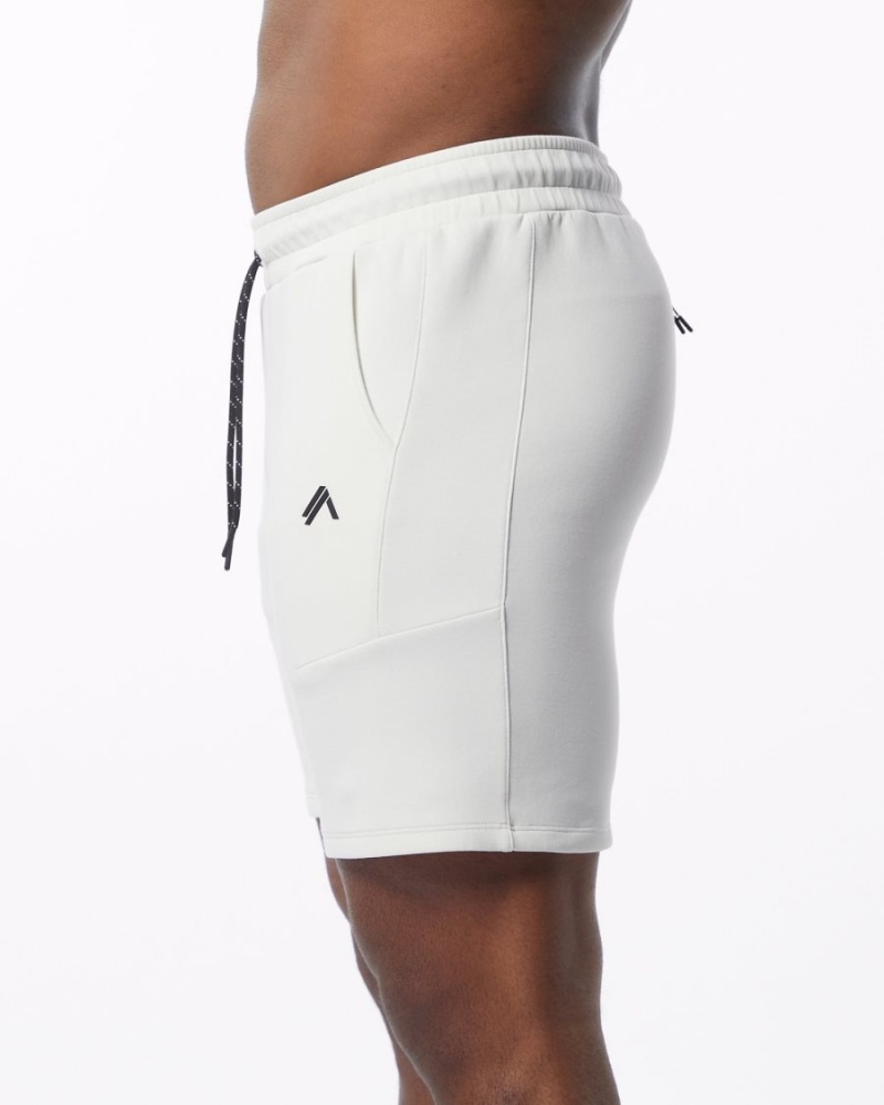 Alphalete ELMTS Atletiske Kort 6" Shorts Herre Pisket Krem | WRZHFJ-876