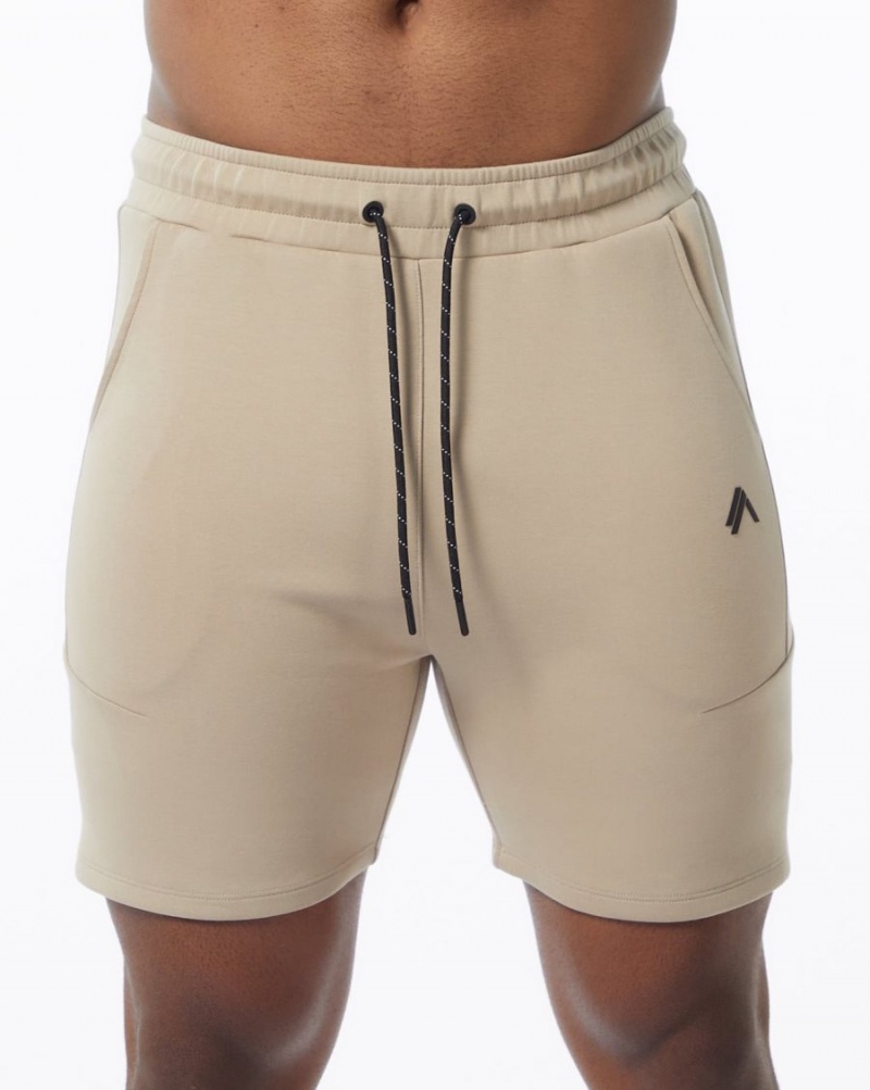 Alphalete ELMTS Atletiske Kort 6" Shorts Herre Tan | VONWDQ-392