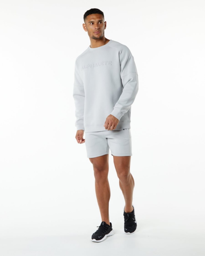 Alphalete ELMTS Crewneck Genser Jakker Herre Grå | BKDCGF-136