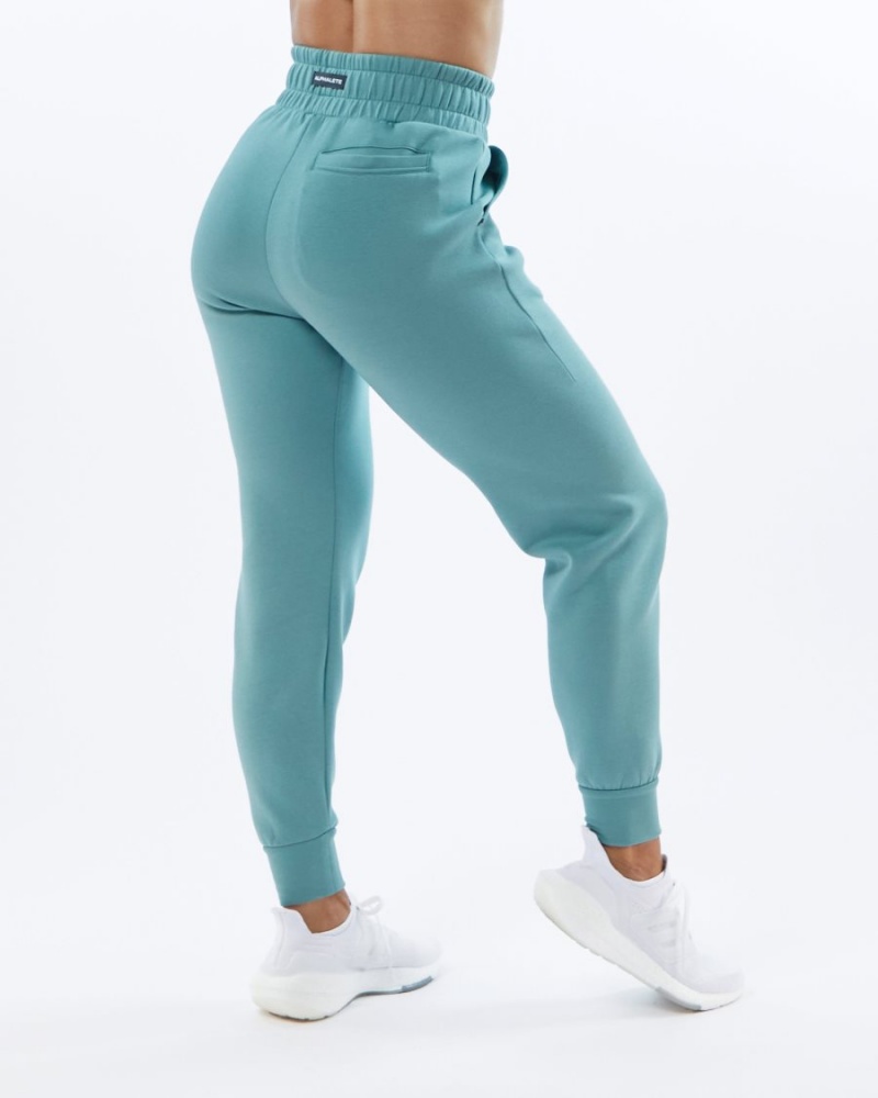 Alphalete ELMTS Cuffed Jogger Joggebukser Dame Teal | ICHNZO-659