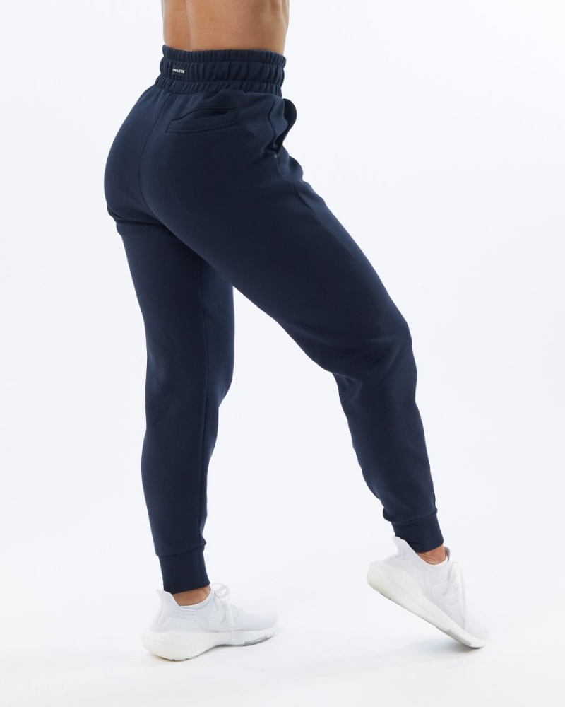 Alphalete ELMTS Cuffed Jogger Joggebukser Dame Marineblå | BIYHNU-071