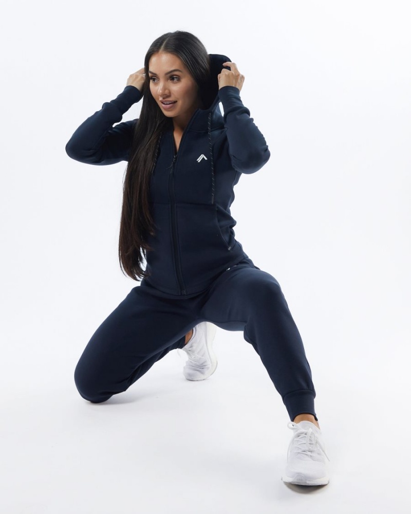 Alphalete ELMTS Cuffed Jogger Joggebukser Dame Marineblå | BIYHNU-071