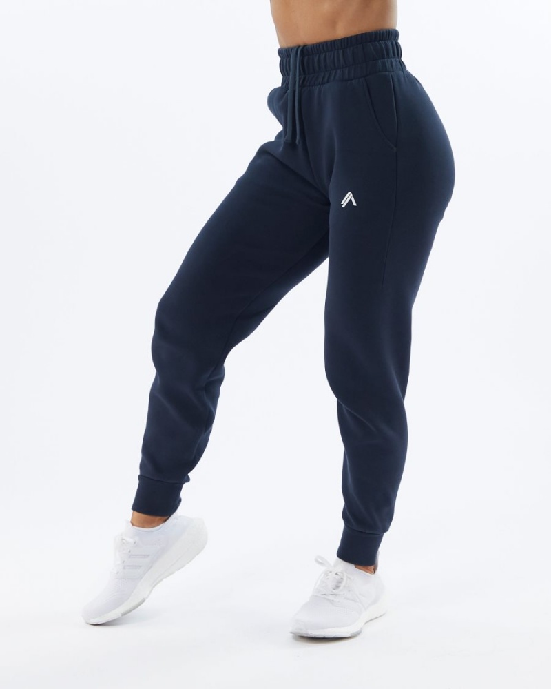 Alphalete ELMTS Cuffed Jogger Joggebukser Dame Marineblå | BIYHNU-071