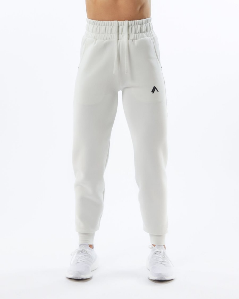 Alphalete ELMTS Cuffed Jogger Joggebukser Dame Pisket Krem | BNEVQG-189