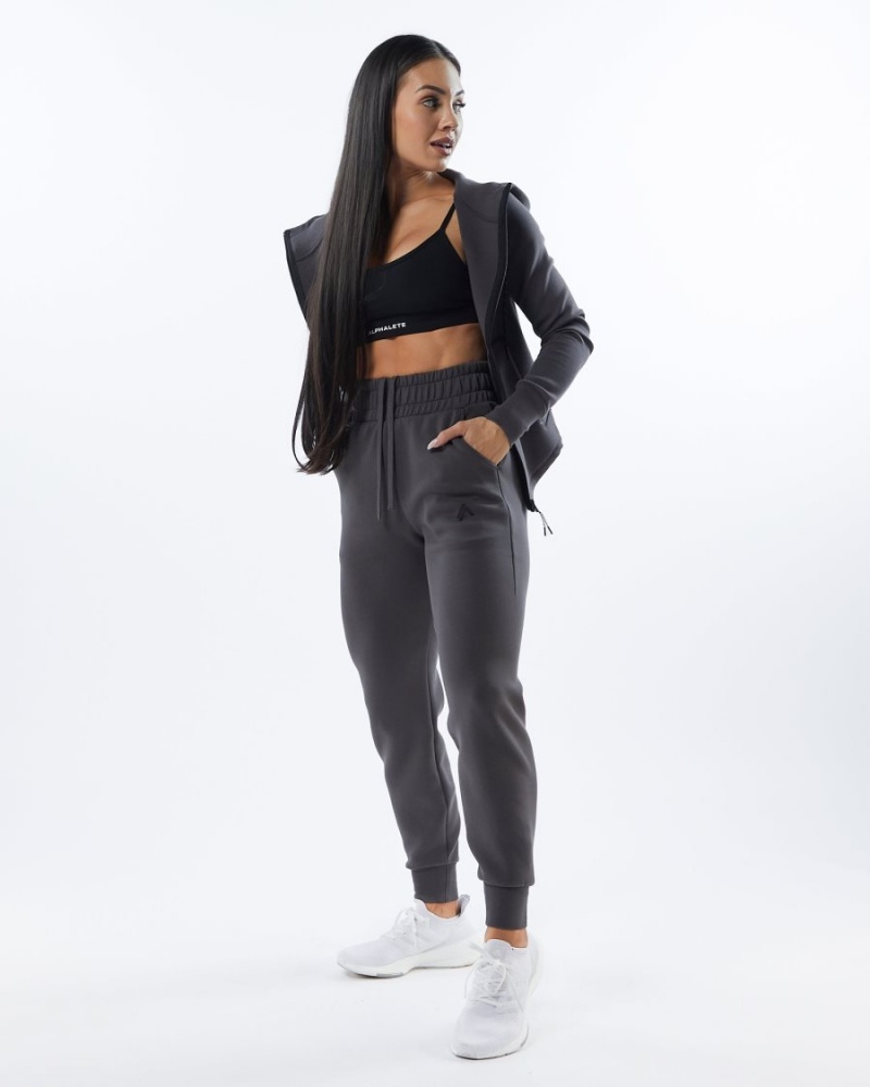 Alphalete ELMTS Cuffed Jogger Joggebukser Dame Charcoal | WXJYZP-436