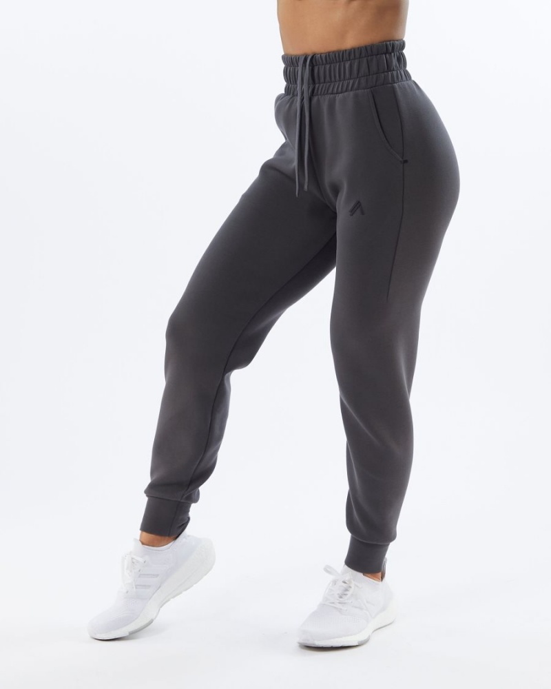 Alphalete ELMTS Cuffed Jogger Joggebukser Dame Charcoal | WXJYZP-436