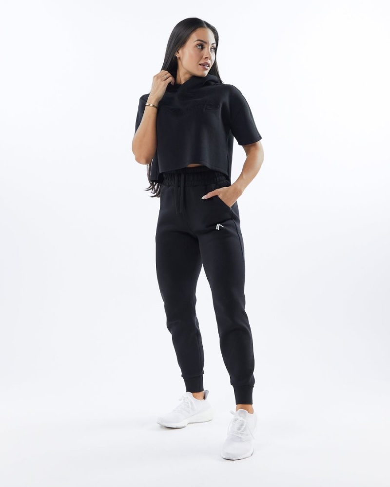 Alphalete ELMTS Cuffed Jogger Joggebukser Dame Svarte | ORHIYN-752