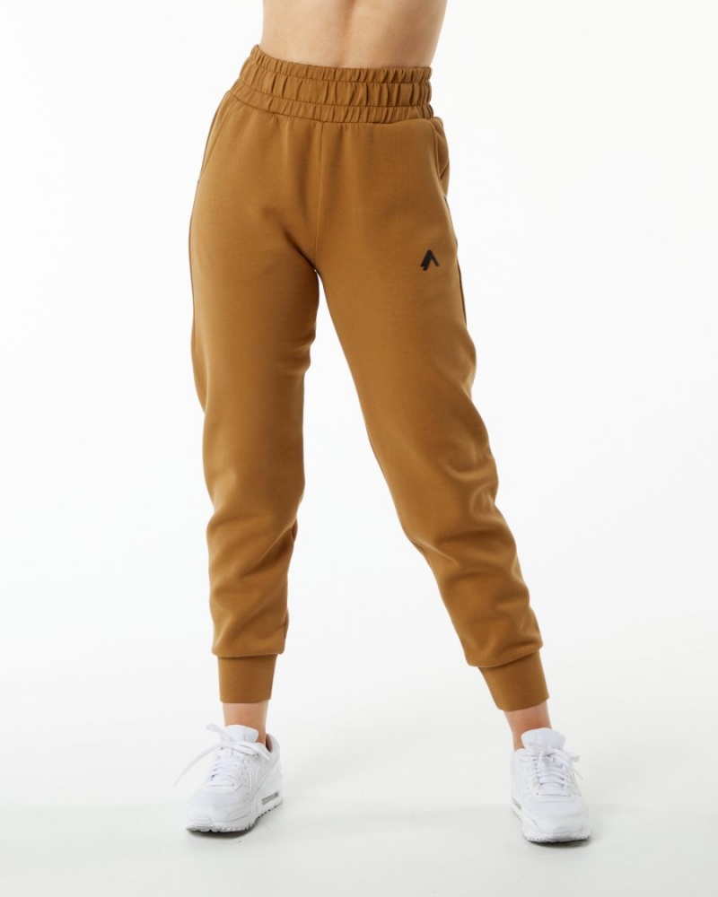 Alphalete ELMTS Cuffed Jogger Joggebukser Dame Almond | LFTMAB-209