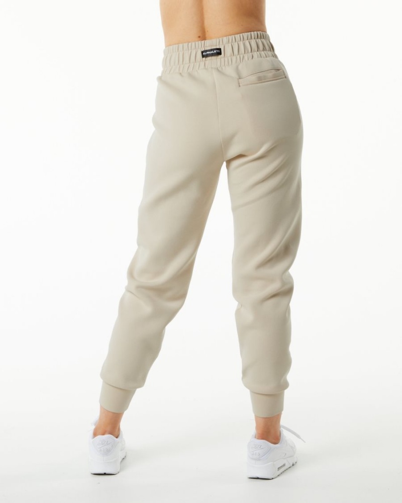 Alphalete ELMTS Cuffed Jogger Joggebukser Dame Vanilla | KERDTI-165