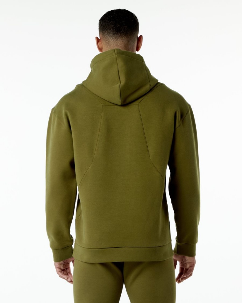 Alphalete ELMTS Hoodie Hettegenser Herre Moss | QMPOVU-410