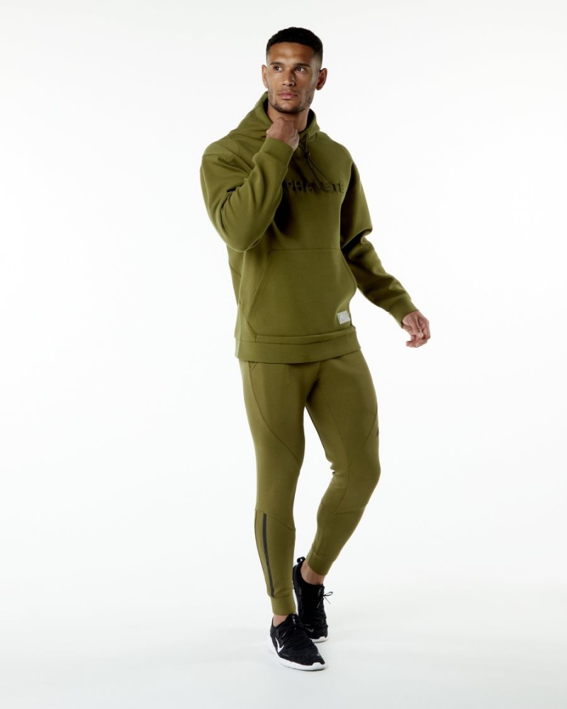 Alphalete ELMTS Hoodie Hettegenser Herre Moss | QMPOVU-410