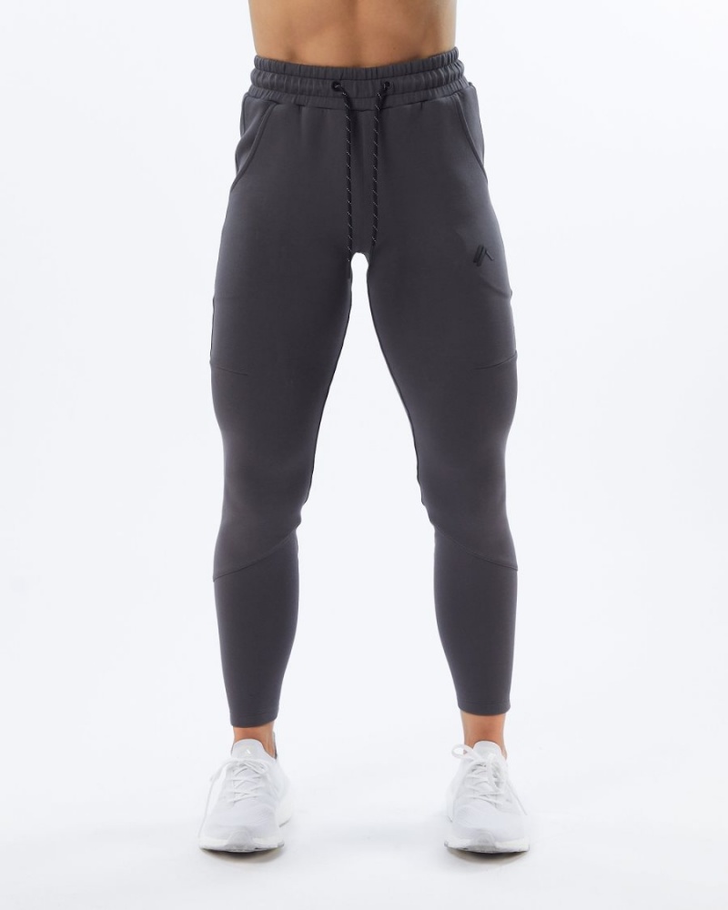 Alphalete ELMTS Zip Jogger Joggebukser Dame Charcoal | AGHFZI-957