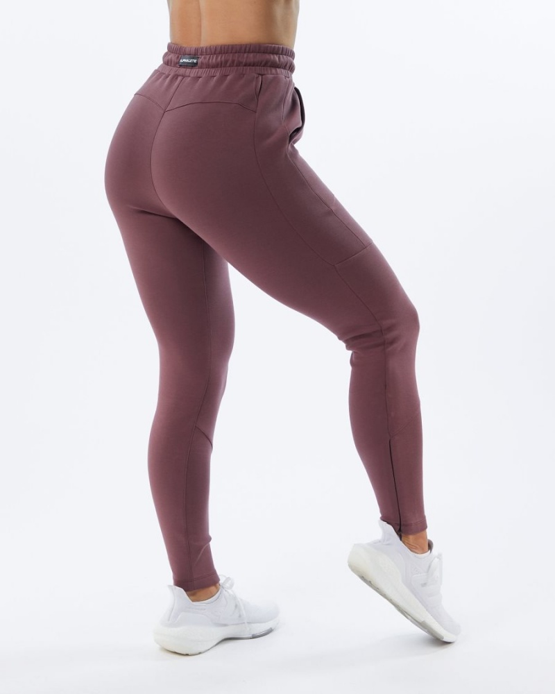 Alphalete ELMTS Zip Jogger Joggebukser Dame Mauve | HIYGOS-246